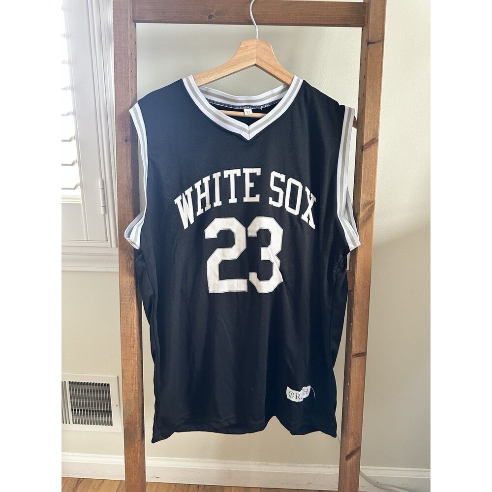 Chicago White Sox Basketball Jersey #23 6/24/23 SGA XL Black White Luis Robert
